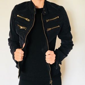 Lightweight Moto/Utility Jacket Black vintage